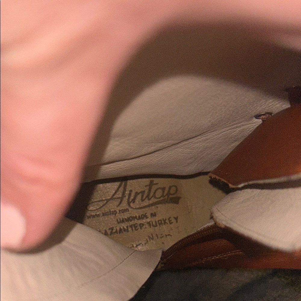 Aintap Women's Lace-Up Leather Ankle Boots - Brown - Picture 3 of 5